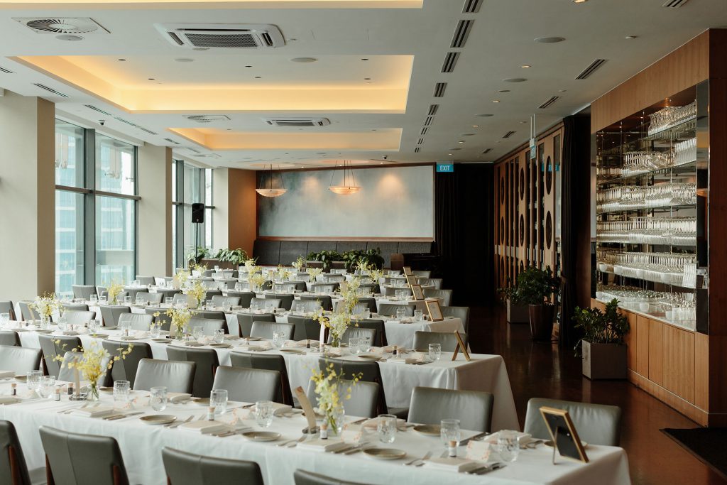 wedding reception setup