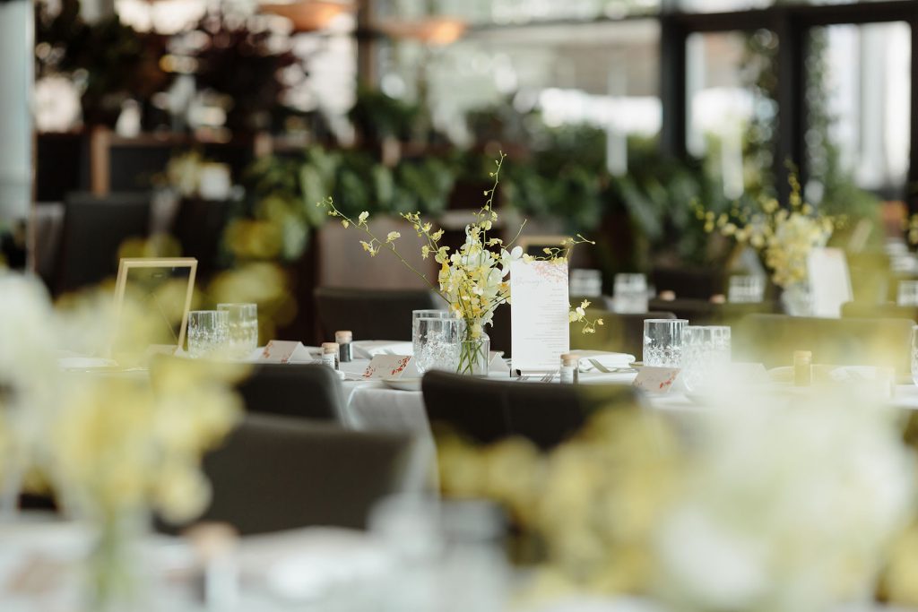wedding reception setup