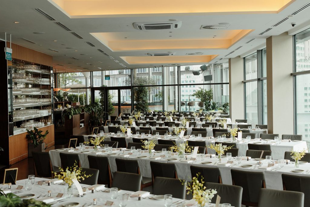 wedding reception setup