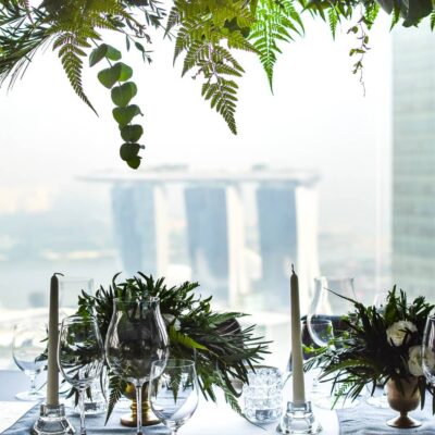 wedding reception setup