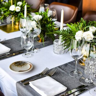 wedding reception setup