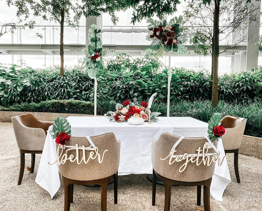 wedding table setup