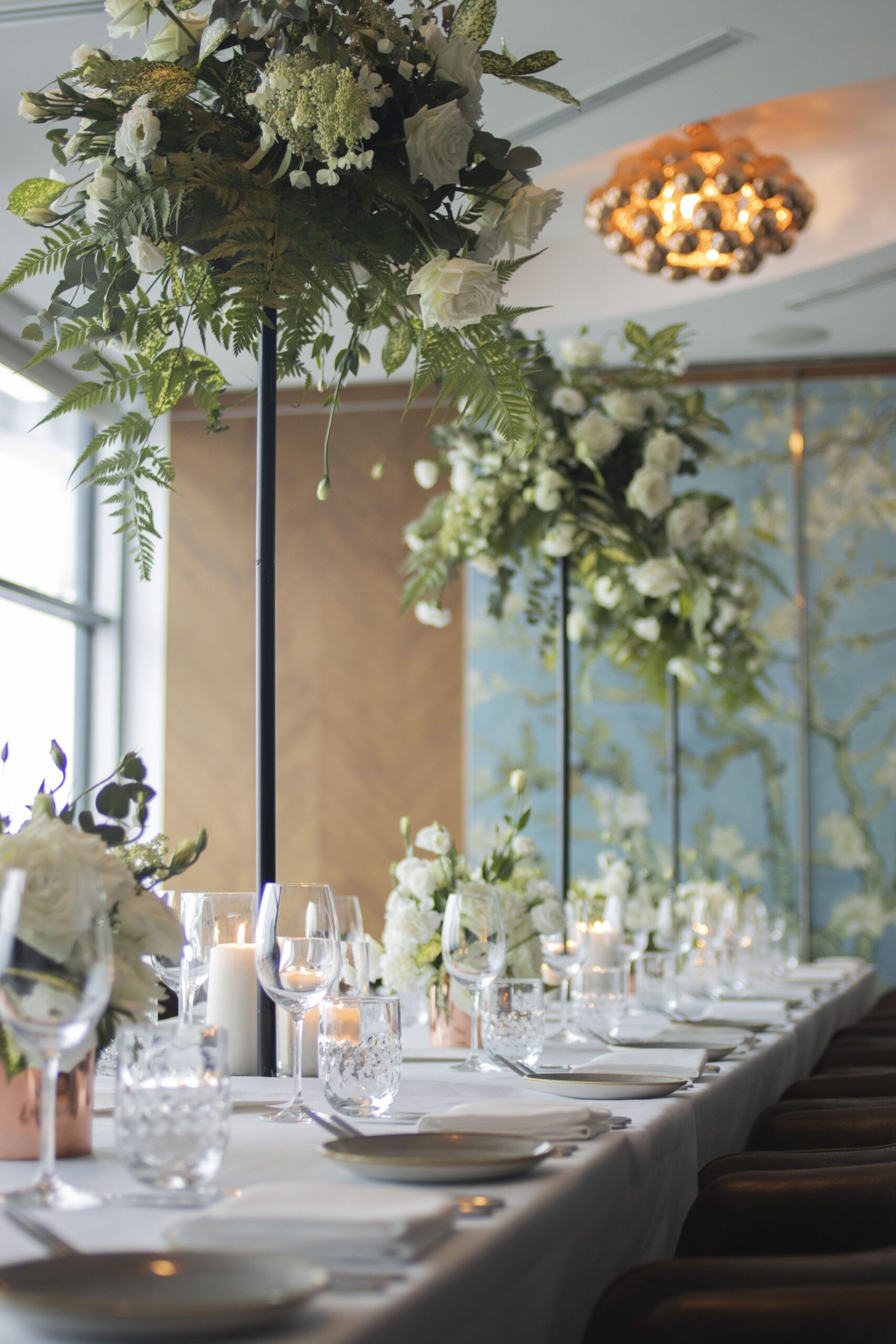 wedding reception setup
