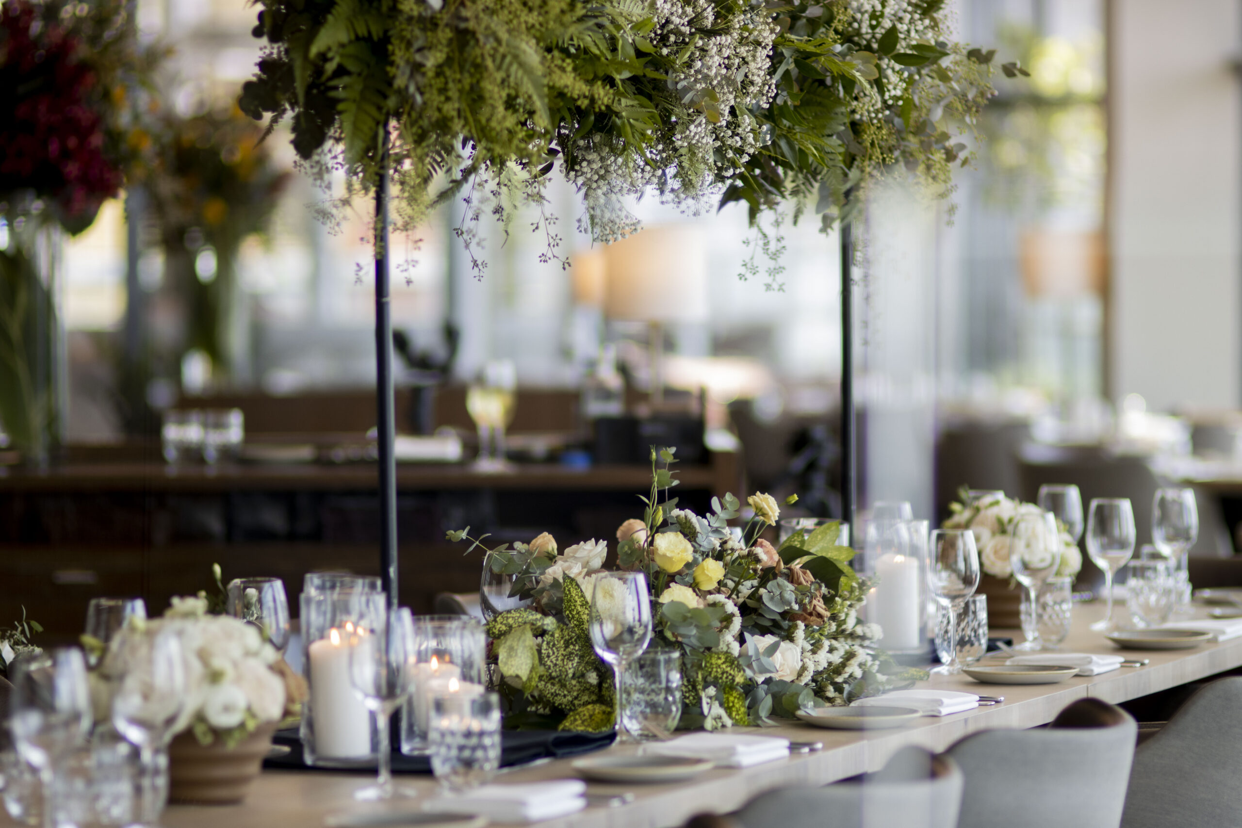 wedding reception setup