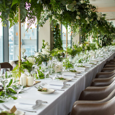 wedding reception setup