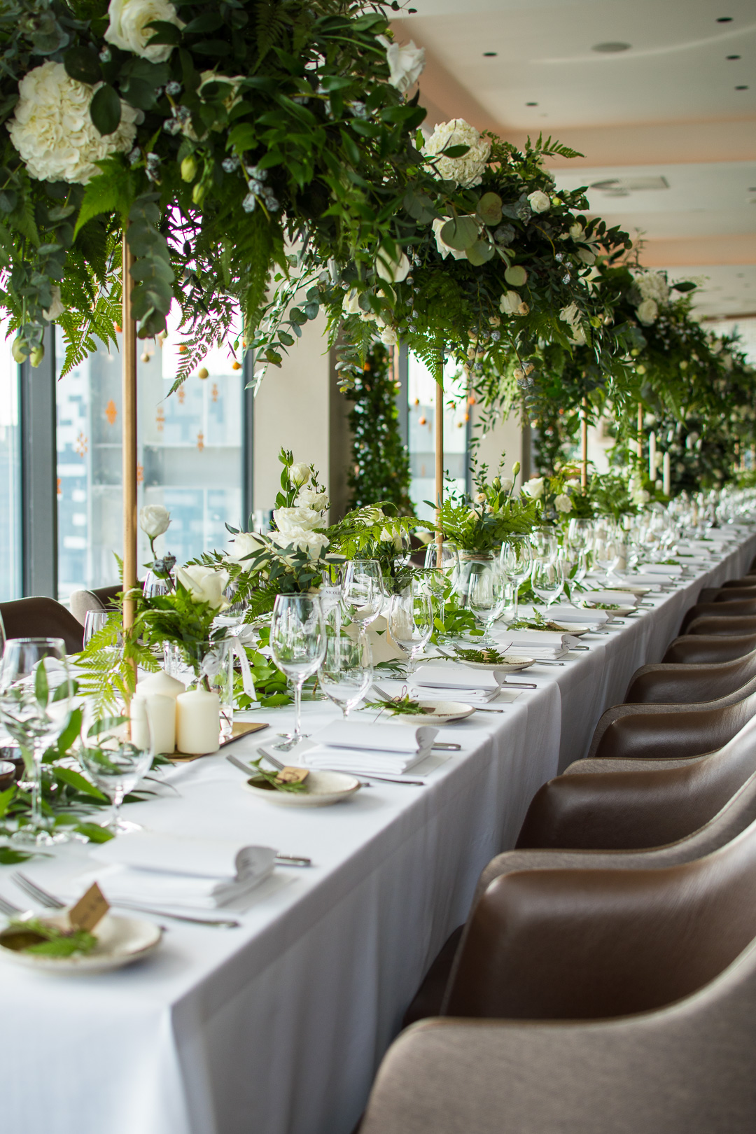 wedding reception setup