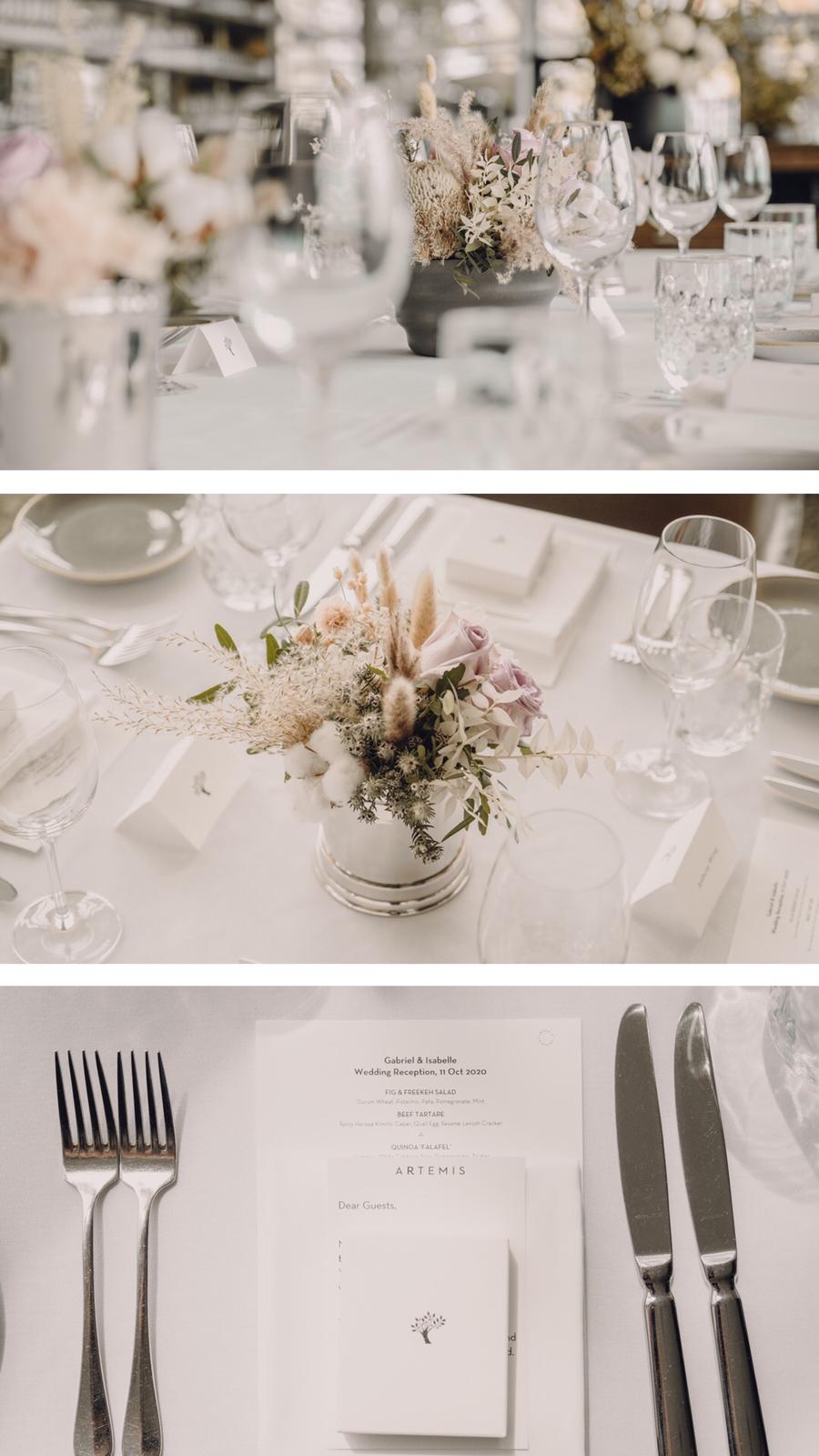 wedding reception setup