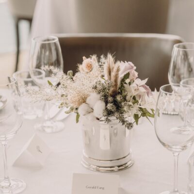 wedding reception setup