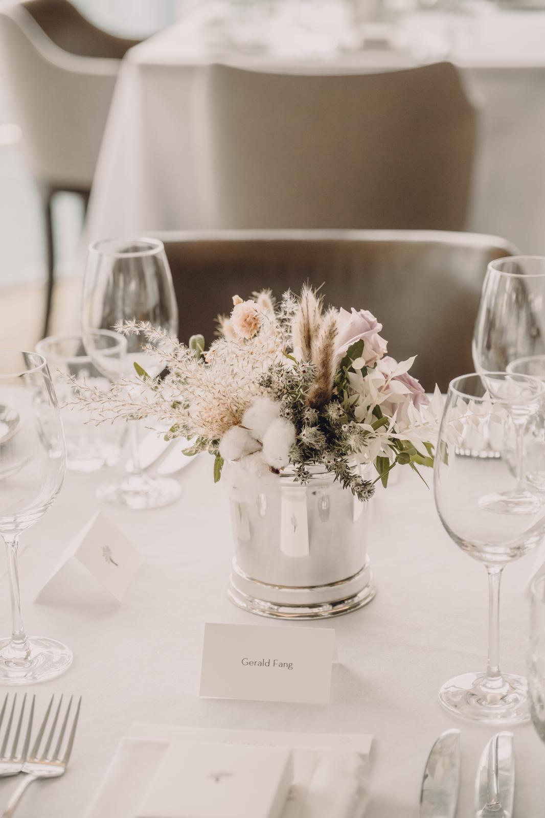 wedding reception setup