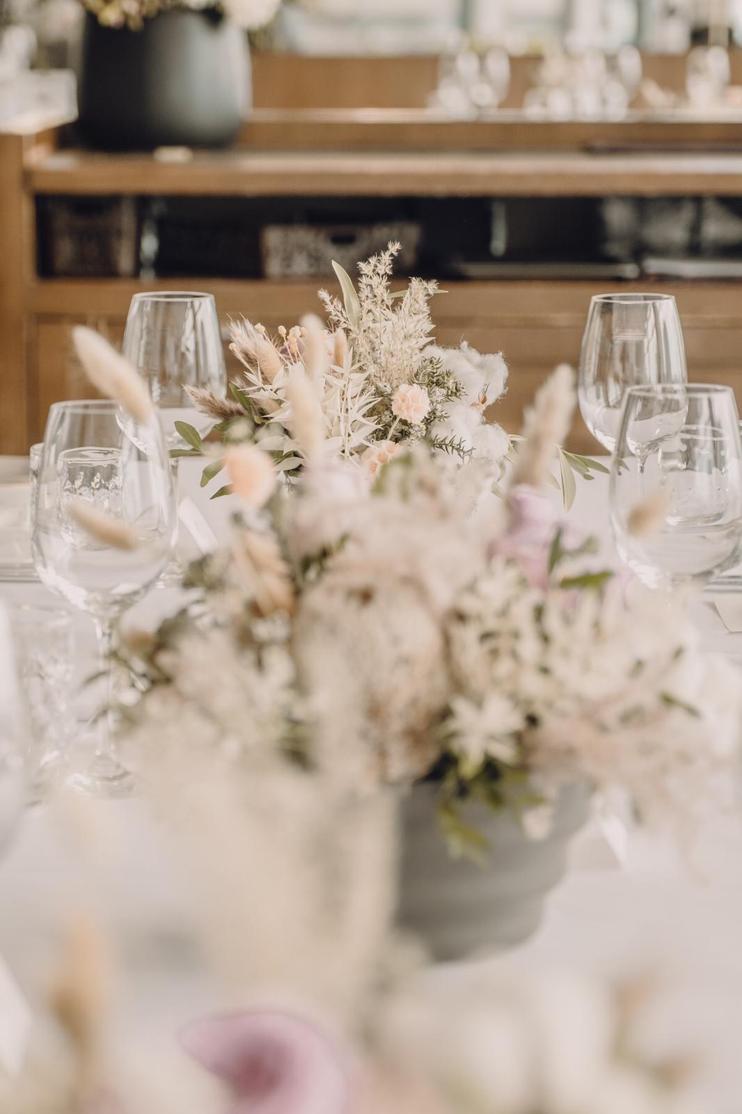 wedding reception setup
