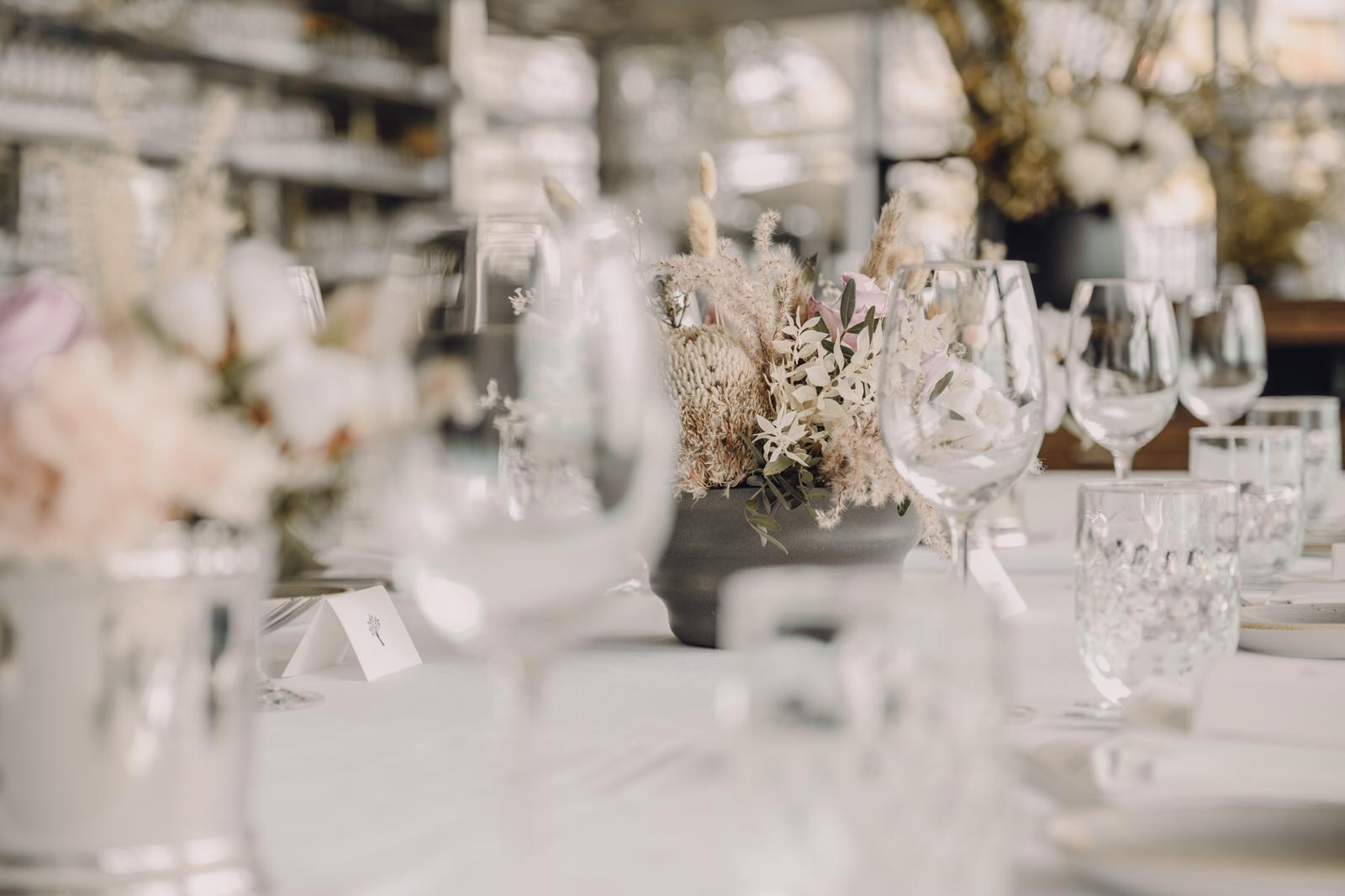 wedding reception setup