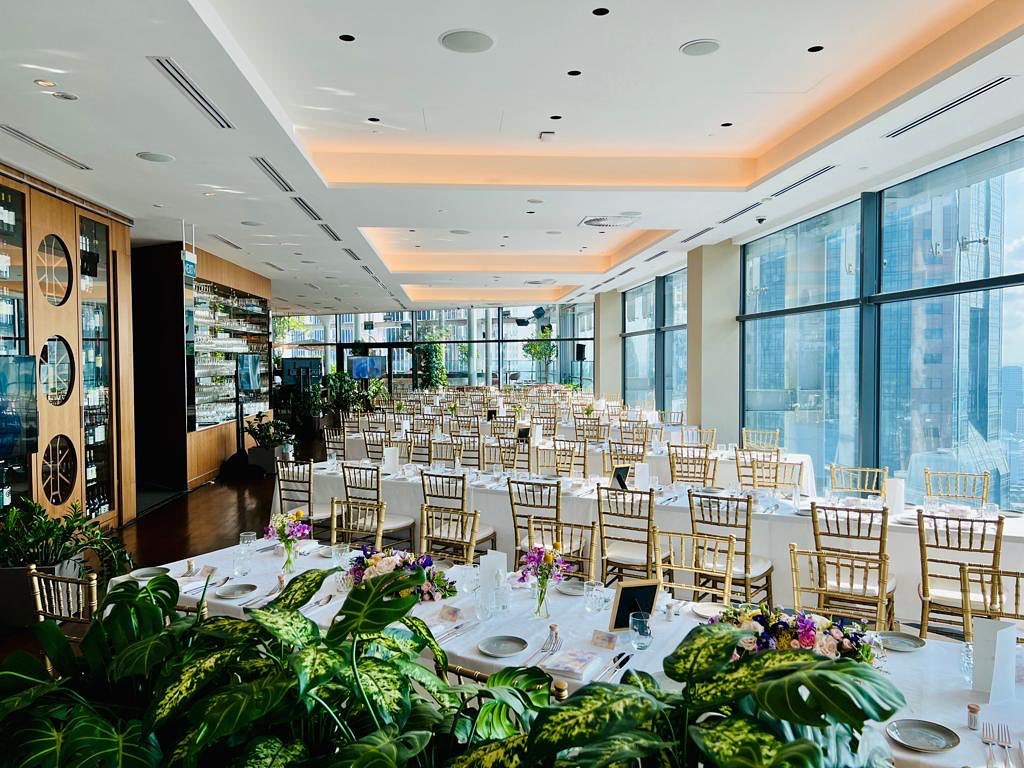 wedding reception setup