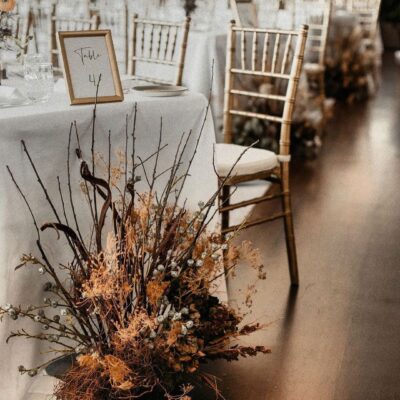 wedding reception setup