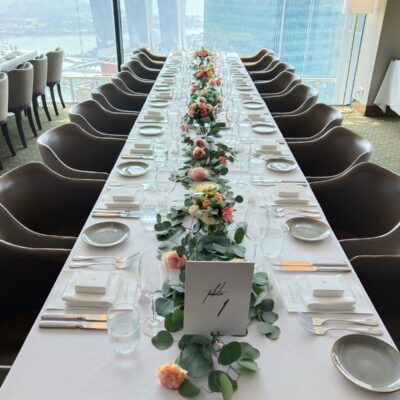 wedding reception setup