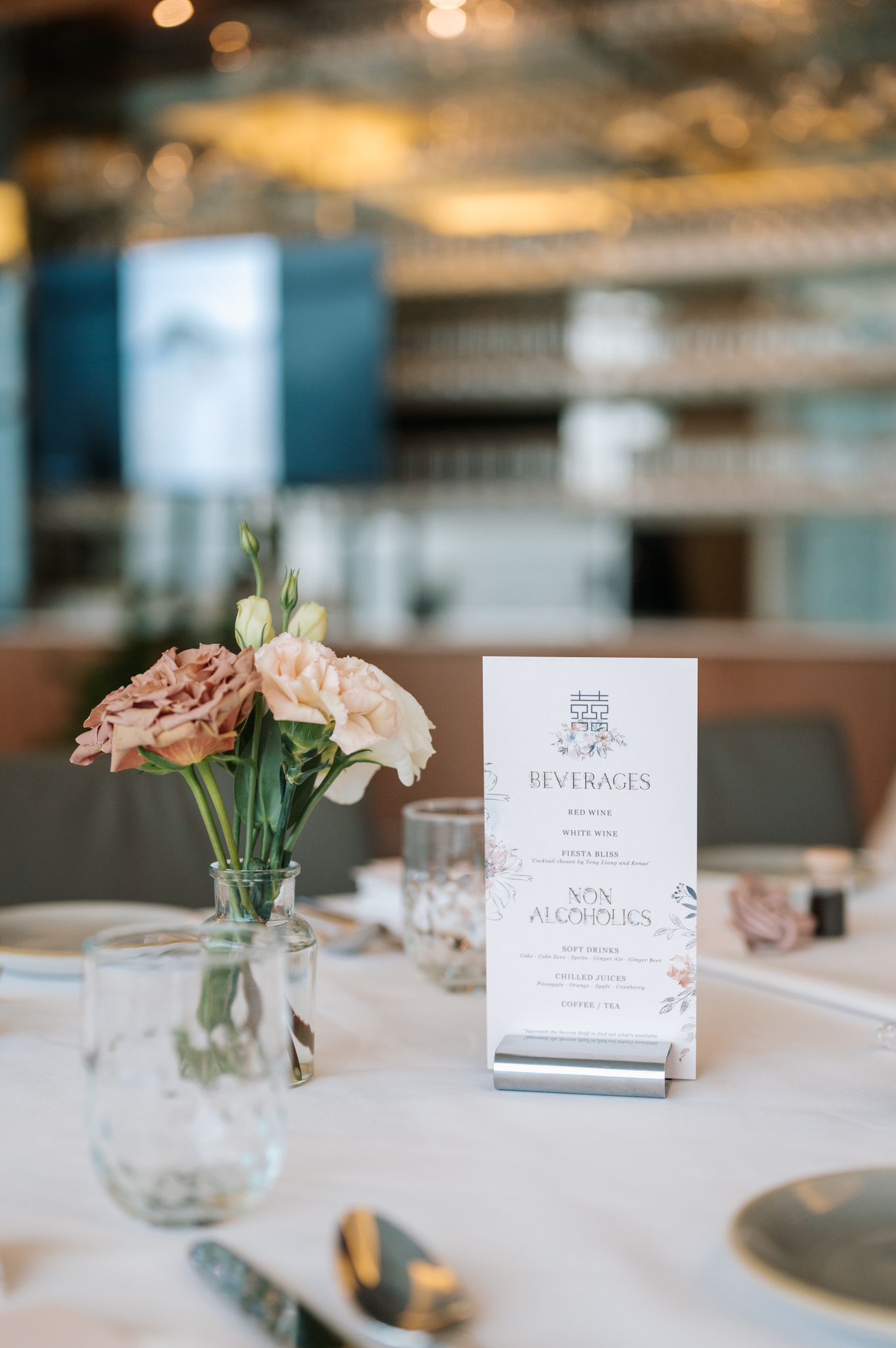 table with place card