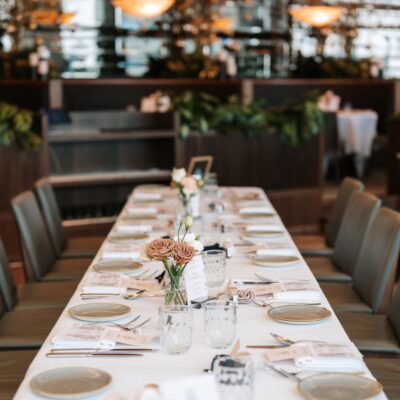 wedding reception setup