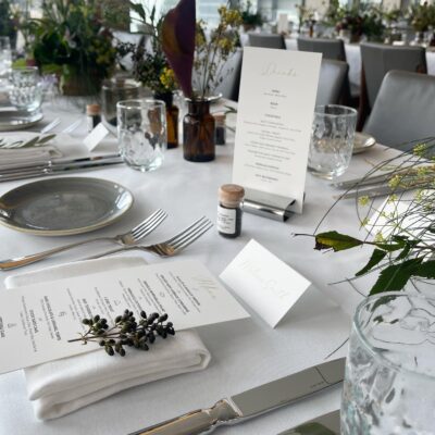 wedding reception setup