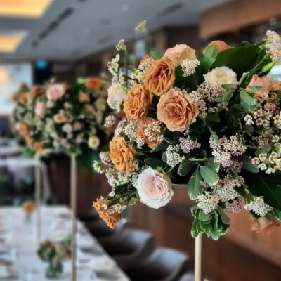 wedding reception table setup