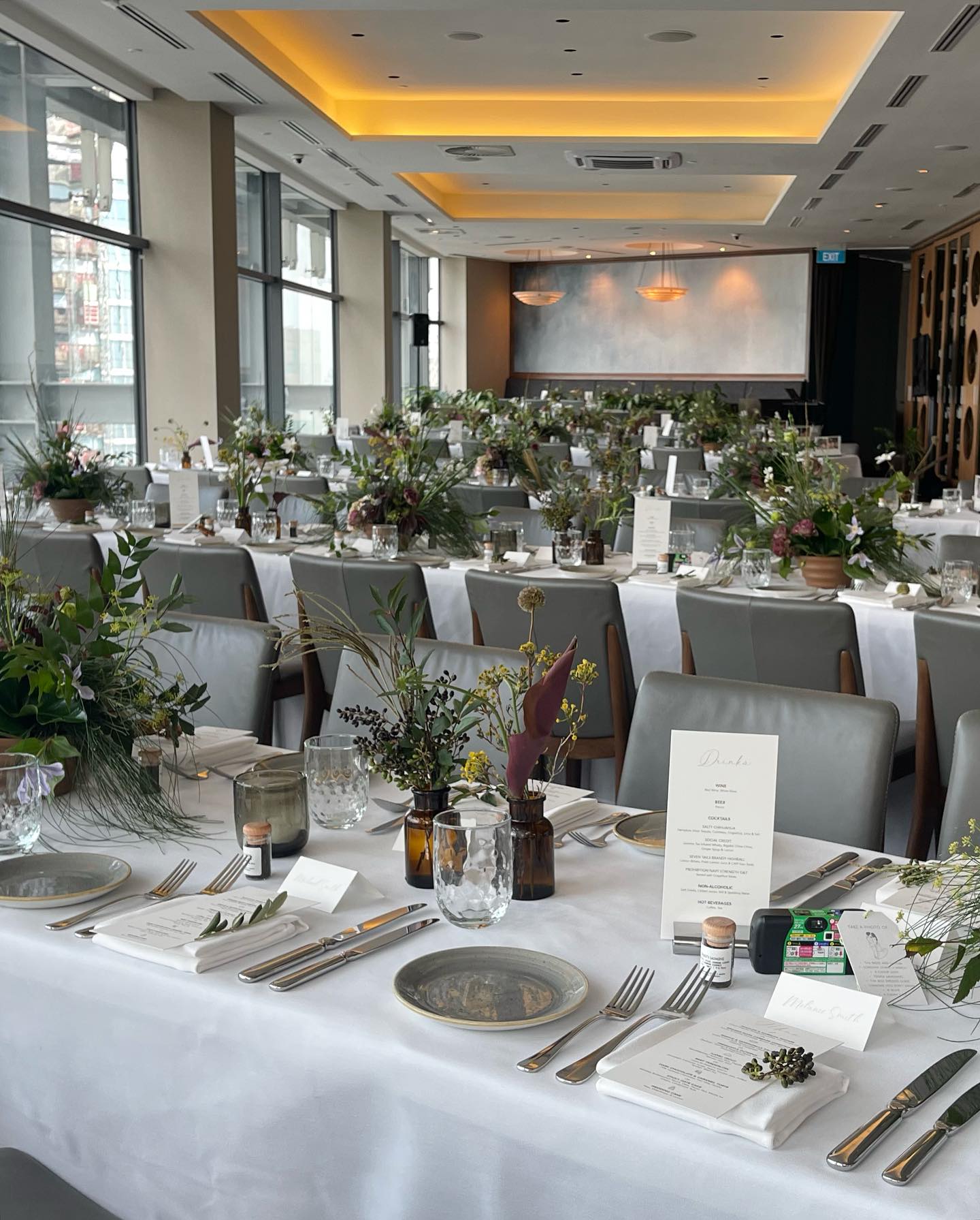 wedding reception setup
